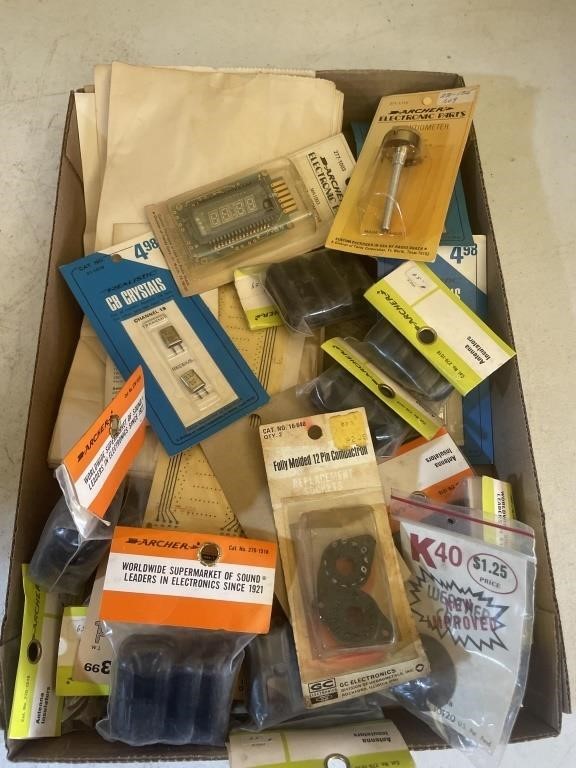 RadioShack bags, CB crystals, insulators