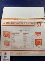 Vintage Sams Photofact Folder No 774 Console TVs