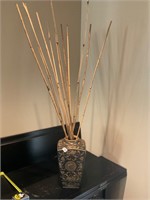 Ornate Vase decor and stick art