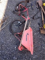 Huffy Bike and child wheel barrow