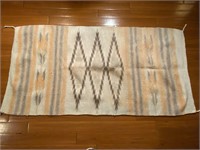 Vintage Native American Wool Rug 55" x 28"