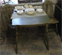 Rustic table & 2 chairs