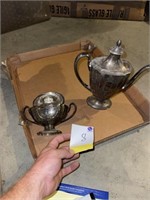 Silver plate tea items