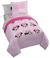 B9370  Jay Franco Minnie Mouse Faces Twin Bed Set,
