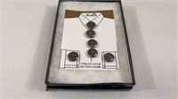 Vintage Hazelwoods Sterling Silver Button Covers