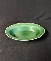 Green Oval Pottery Bowl