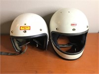 Vintage Bell & Hustler Motorcycle Helmets Lot OF 2