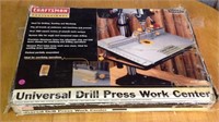 Universal drill press workstation