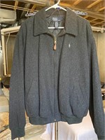 Men's Polo Ralph Lauren Gray Wool Coat - L