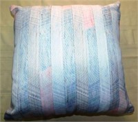 180 Light Pink and Light Blue Pattern Throw Pillow