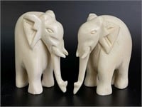 Bone Elephant Figurines