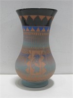 9" Signed Pottery Vase