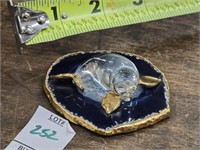 Glass Baron gold edged crystal and glass seal