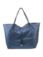 Tiffany & Co. Blue Leather Suede Lining Tote