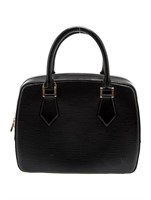 Louis Vuitton Black Leather Alcantara Top Hdl Bag