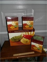 Fall Leaves Serving Dishes (New In Boxes)