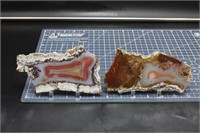 2 Mexican Agate Slabs, Polished Both Sides, 9oz