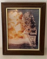 Framed battleship photo 10 x 12