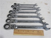 Flex/Gear Open End Ratchet Wrenches Sae