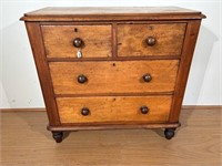 Late Vict 4 Drawer Cedar Chest