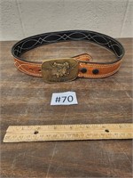 1975 Smith and Wesson belt and buckle sz 34