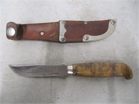 FROSTS-SWEDEN WOOD HANDLE KNIFE & SHEATH