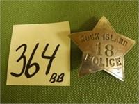 Rock Island #18 Police Badge
