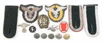 WWI WWII GERMAN BADGES PINS TINNIES & BUTTONS LOT
