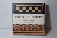 LUXE EDITION CHESS / CHECKERS SET