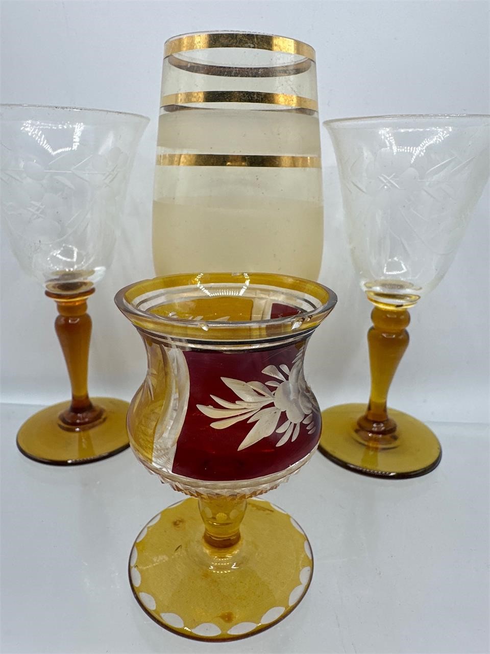 Amber glass cordials