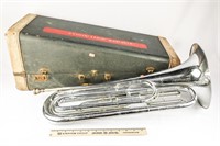 Vintage Marching Baritone BUgle Band Instrument w/