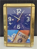 12 x 17" high COOR's Advertising Clock