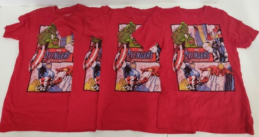 4 Kids Size M-L Marvel Avengers T-Shirts