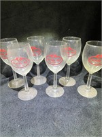 Set of 6 wine glasses