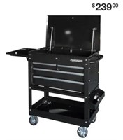 Husky 33 in 4-Drawer Mechanics Cart with Extended