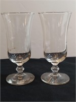 2pc Fluted Tulip Style Cocktail Bar Glasses 5.5"