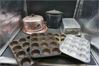 Muffin Tins, Cake Trays, Double Boiler