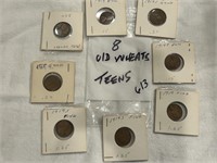 (8) Old Wheat Pennies from the Teens