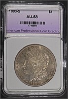 1883-S MORGAN DOLLAR APCG AU/BU