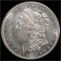 1884-S MORGAN DOLLAR CH AU