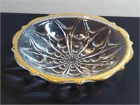 Gilded Bubble Star Pattern Footed Bowl Anchor