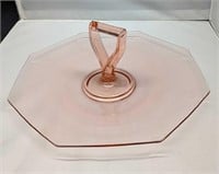Vintage Pink Depression Glass Serving Dish
