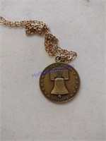 USA bicentennial necklace 1776-1976