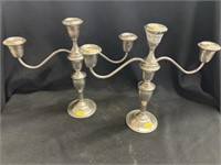 Two Gorham Sterling Weighted Candlesticks