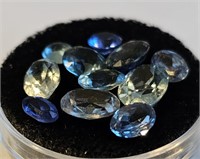Small Faceted Gemstones -Pale Blue