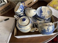 Vintage Blue Tea Set