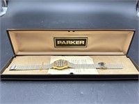 PARKER WRIST WATCH IN BOX NOT RUNNING