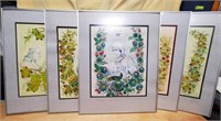 Set of 5 Original Mother Theresa Paintings Signed