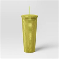 24oz Tumbler w/Straw Electric Yellow