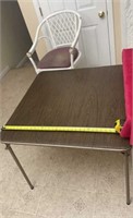 Card Table , Bar Stool, 2 mini wastebaskets